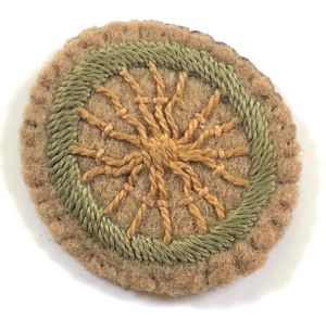 Boy Scouts Cyclist proficiency khaki felt cloth badge circa 1909