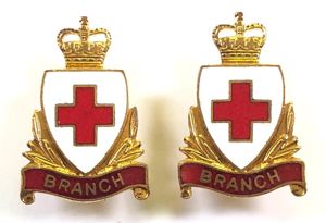 British Red Cross Society uniform Branch collar badges