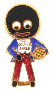 Robertsons Golly tennis player white waistcoat advertising badge Fattorini & …