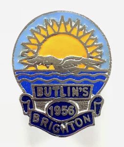 Butlins 1956 Brighton holiday camp bird and sun badge