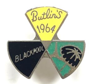 Butlins 1964 Blackpool holiday camp three triangle badge