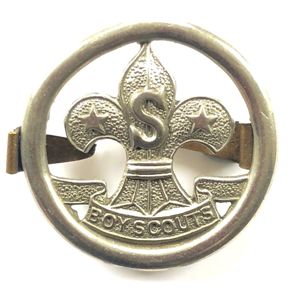 Senior Scouts maroon beret hat badge