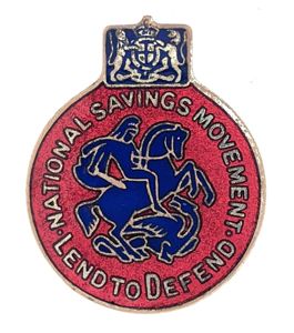 WW2 National Savings Movement committee member badge by H.W.Miller