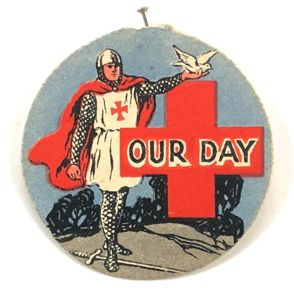 WW1 British Red Cross Society's 'Our Day' fundraising paper flag …