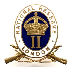 WW1 National Reserve Class II Hackney London badge