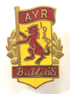 Butlins 1949 Ayr Holiday Camp Scotland lion and flag badge