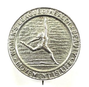 Womens League of Health & Beauty deco pin badge