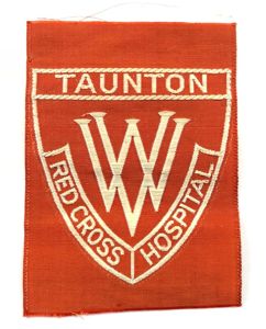 Red Cross Hospital Taunton Volunteer War Workers silk ribbon cloth …