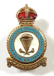 RAF No 1 Parachute Training School Royal Air Force badge …