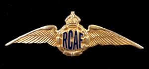 Royal Canadian Air Force RCAF silver gilt wing pin badge …