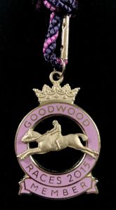 2015 Goodwood Racecourse horse racing club member badge