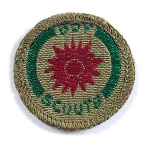 Boy Scouts Naturalist / Stalker proficiency khaki cloth badge brown …