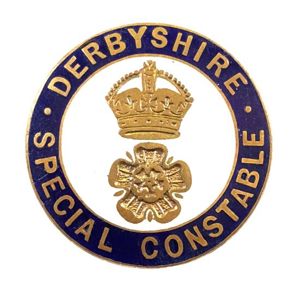Derbyshire Special Constable police reserve badge