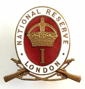 WW1 National Reserve Class I Bethnal Green London home front …