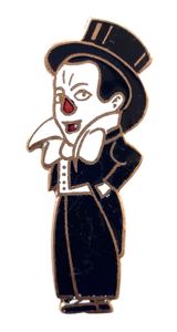Doodles the Clown Blackpool Tower Circus character badge c1930's