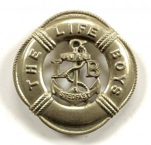 The Life Boys leaders nickel cap pin badge 1927-1966