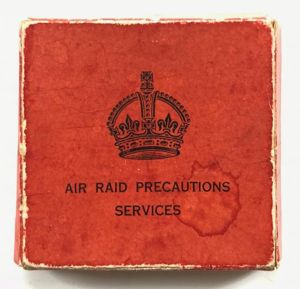 WW2 Air Raid Precautions Services ARP male warden red badge …