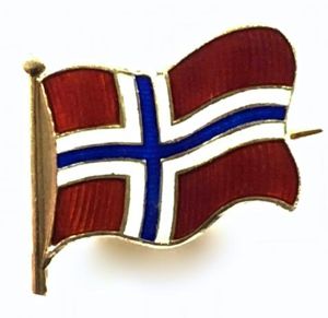 Flag of Norway Norwegian patriotic flag badge by Einar Modahl …