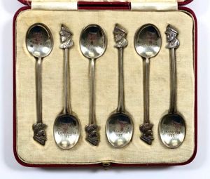 Proposed Edward VIII 1937 Coronation cased set of six silver …