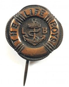 The Life Boys Leaders small bronze collar stick pin badge …