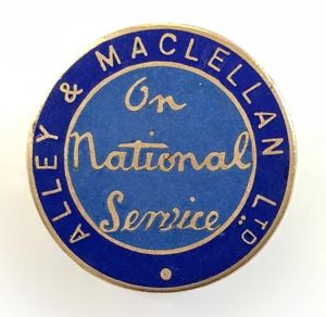 Alley & Maclellan Sentinel Waggon Works national war service badge