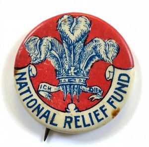 The Prince of Wales National Relief Fund 1914 tin button …