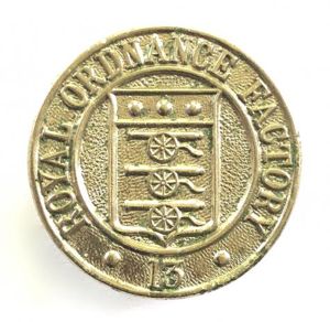 WW2 Royal Ordnance Factory 13 munition workers white metal pin …