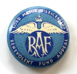 Lord Mayor of Leicester RAF Benevolent Fund Appeal tin button …