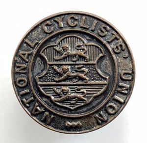 National Cyclists Union bronzed membership badge
