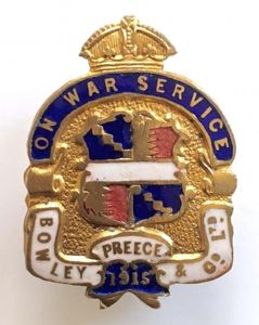 WW1 Bowley Preece & Co Ltd Birmingham 1915 on war …