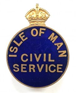 Isle of Man Civil Service identification lapel badge circa 1940's