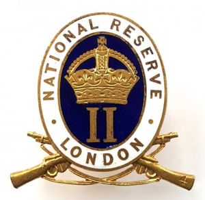 WW1 National Reserve Class II Bethnal Green London home front …