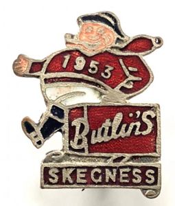 Butlins 1953 Skegness holiday camp jolly fisherman with a suitcase …