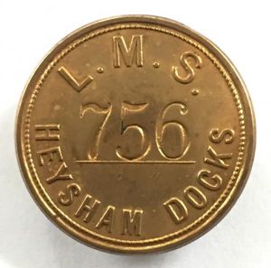 London Midland Scottish LMS Railway Heysham Docks Badge circa 1928