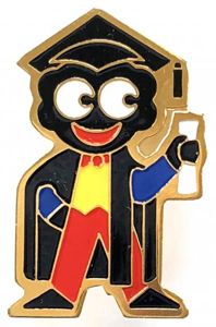 Robertsons fancy dress range Golly Graduate promotional badge