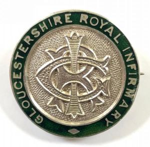 Gloucestershire Royal Infirmary1930 silver nurses hospital badge