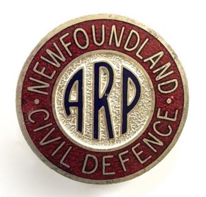 Newfoundland Canada Civil Defence Air Raid Precaution ARP badge by …