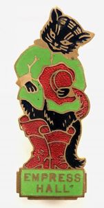 Empress Hall Theatre Puss in Boots pantomime promotional badge