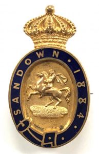 1884 Sandown Park Racecourse horse racing club badge