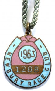 1963 Newbury horse racing club badge
