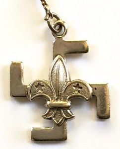 Boy Scouts silver thanks badge circa 1920 applied fleur de …
