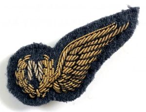 Royal Air Force Navigator's mess dress brevet pin badge