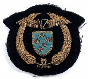 Air New Zealand gold bullion felt cloth cap badge