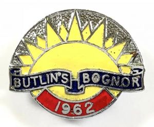 Butlins 1962 Bognor holiday camp rising sun badge
