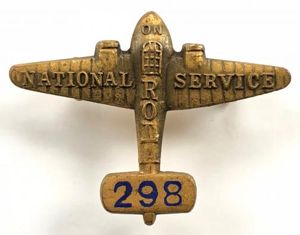 British Rola Company aircraft suppliers National Service badge.