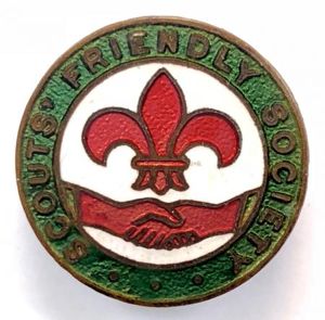 Scouts Friendly Society membership pin badge by Miller