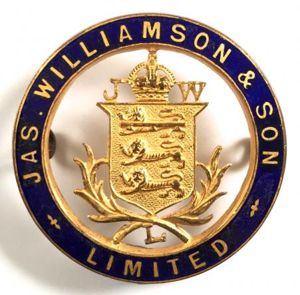 JAS Williamson & Son Ltd cap badge Lion Varnish Works, …