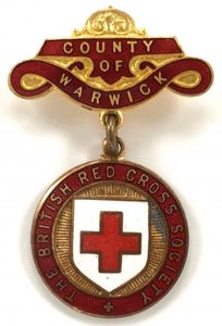British Red Cross Society County of Warwick badge
