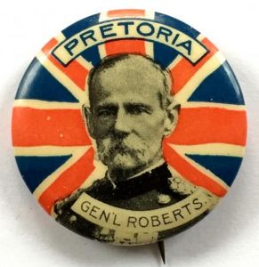 General Lord Roberts VC Boer War Union Jack Flag button …