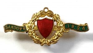 1924 Sandown Park Racecourse horse racing club badge